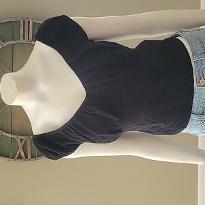 Free People Beach Gauzy Cap Sleeve top